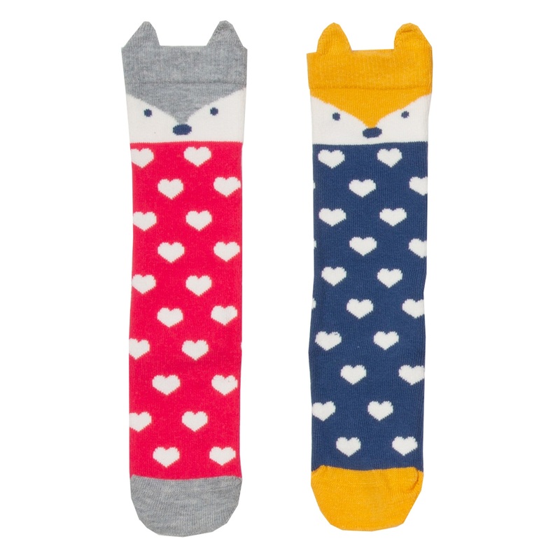 Foxy heart socks 0-6 months