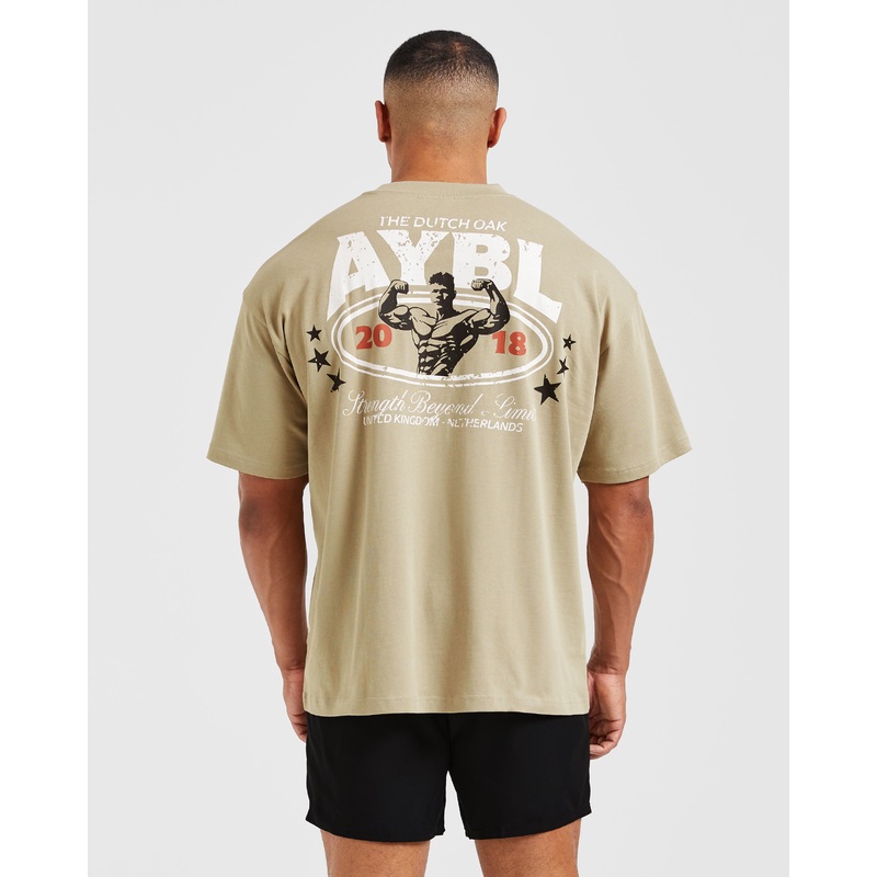 Wesley Vissers X Beyond Limits Oversized T Shirt – Deep Beige XS