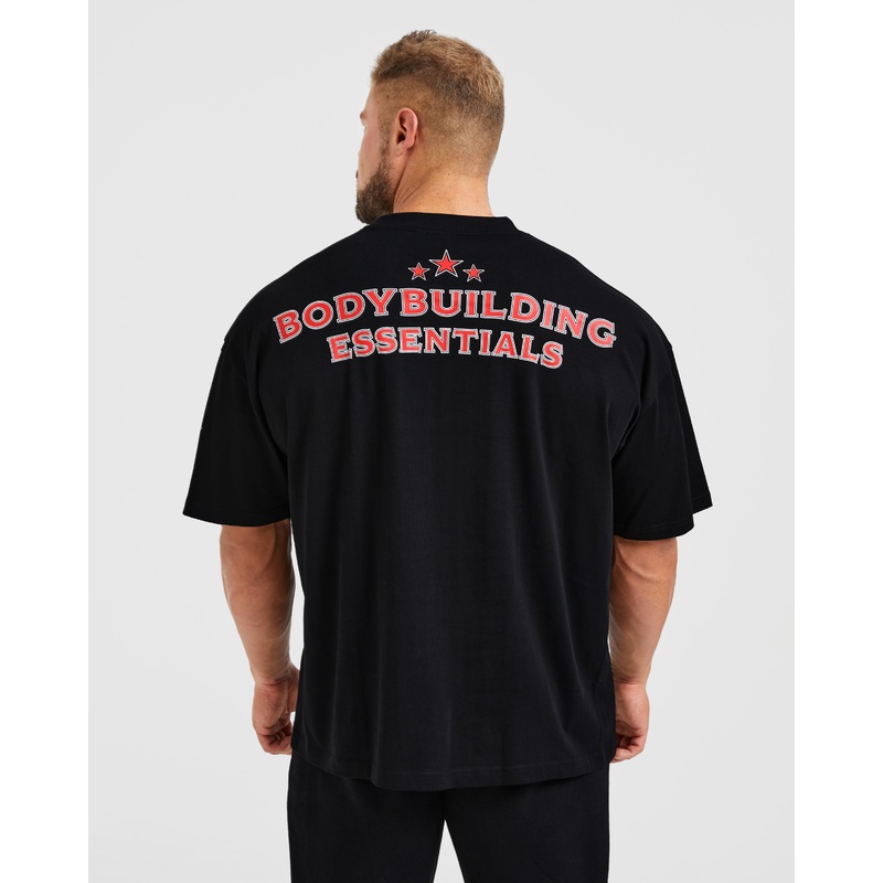 Wesley Vissers X Body Building Essentials Oversized T Shirt – Black/Red XS