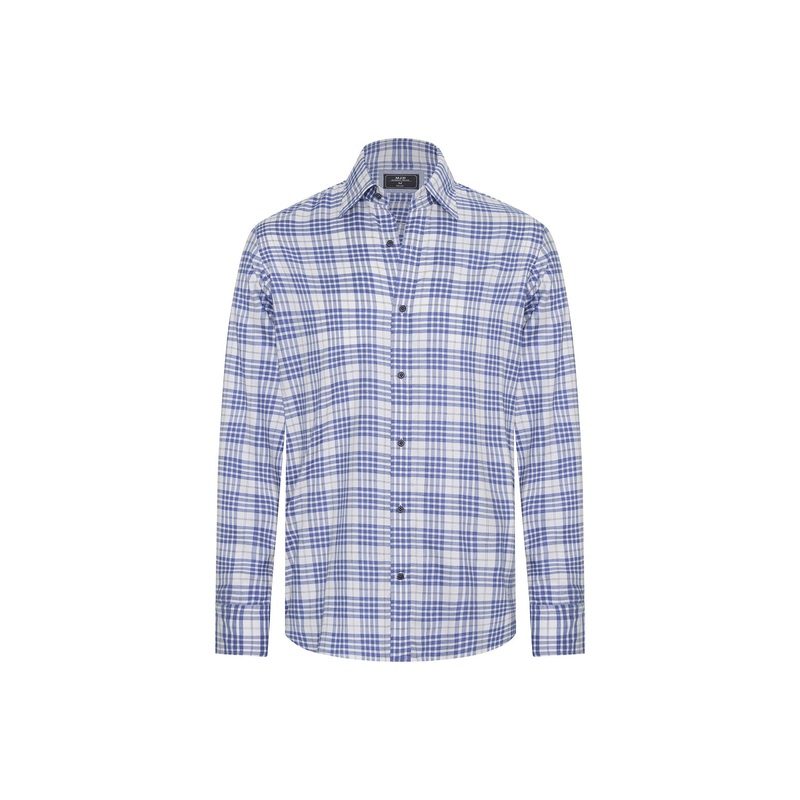 Ashbrook Check Shirt Harbour Blue XS