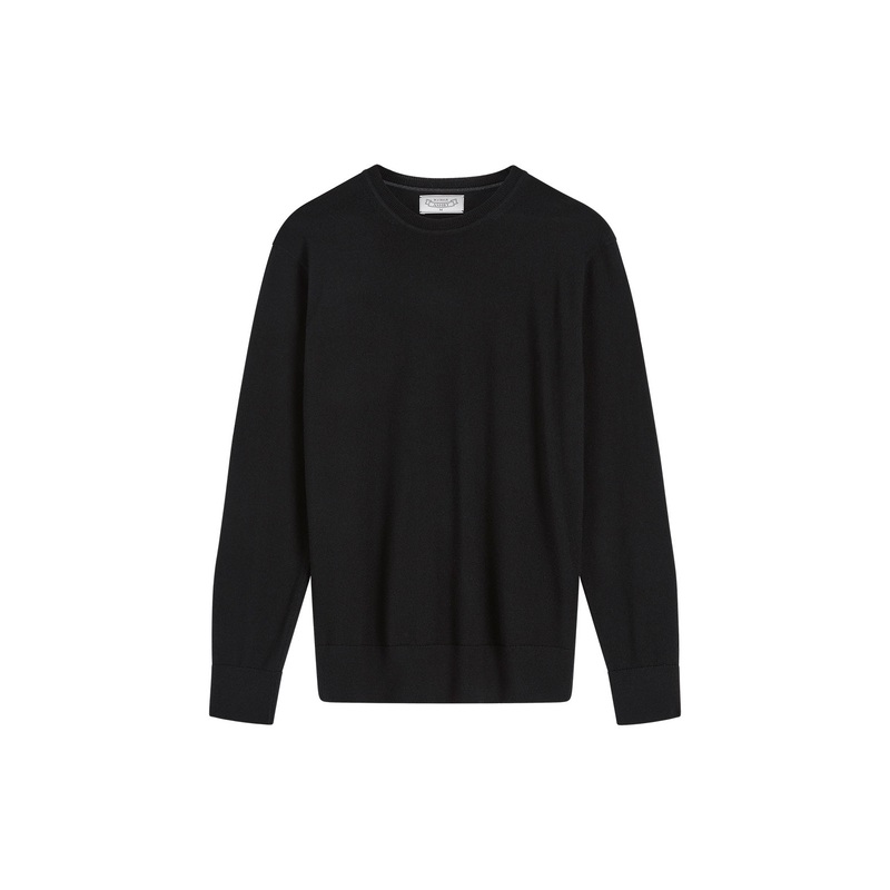 Sandringham Ashby Crew Knit Melange Black XS