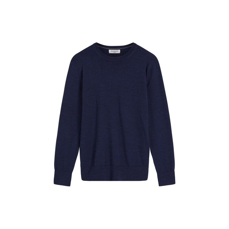 Sandringham Ashby Crew Knit Midnight Melange XS