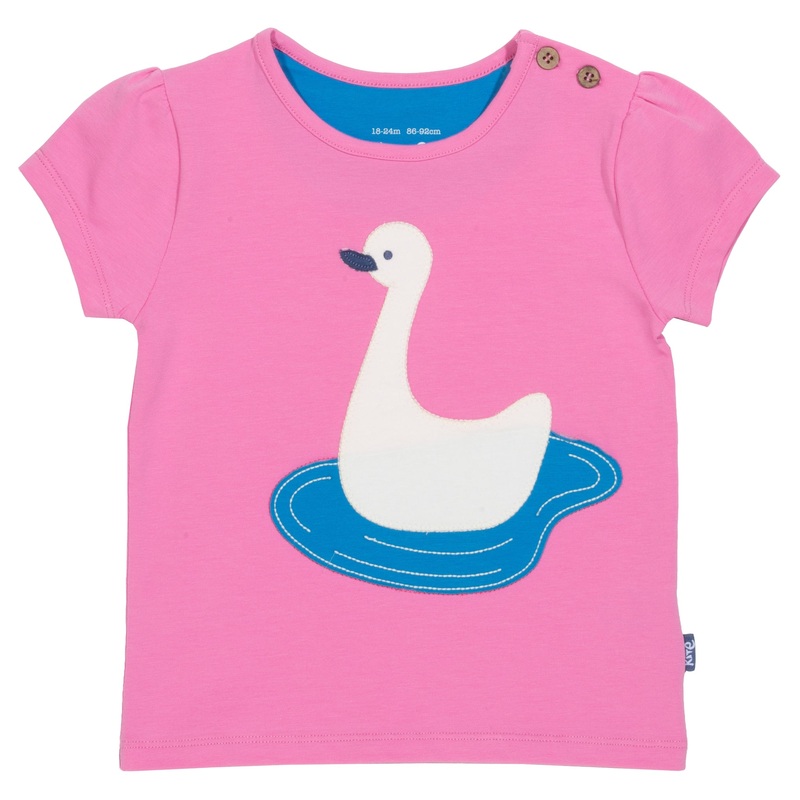 Swan t-shirt 0-3 months
