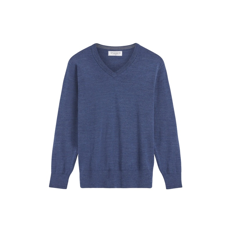 Buchanan Ashby V-Neck Knit Airforce Blue Melange XS
