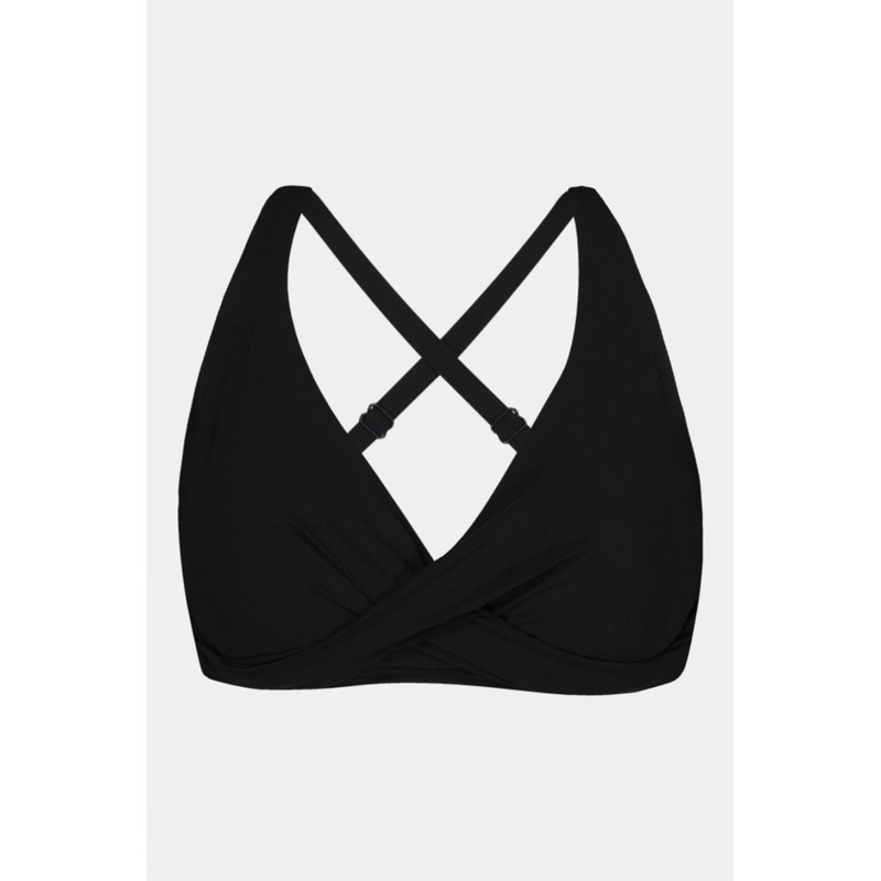 Barts Womens Solid Cross Halter Full Bikini Top