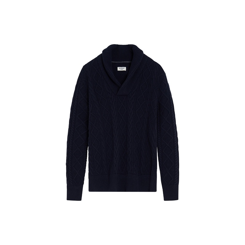 Affric Knit Shawl Navy XS