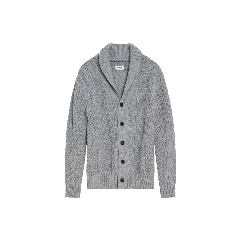 Rannoch Shawl Cardigan Light Grey Melange XS