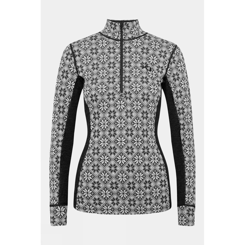 Kari Traa Womens Rose Half Zip Plus Size Base Layer Top