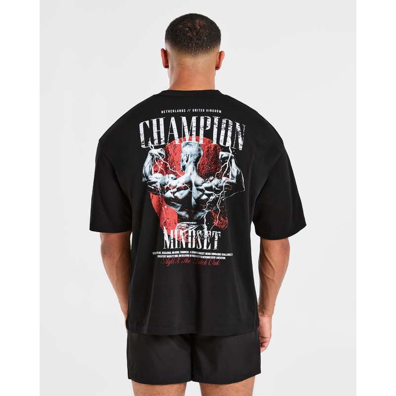 Wesley Vissers x Champion Mindset Oversized T Shirt – Black XS