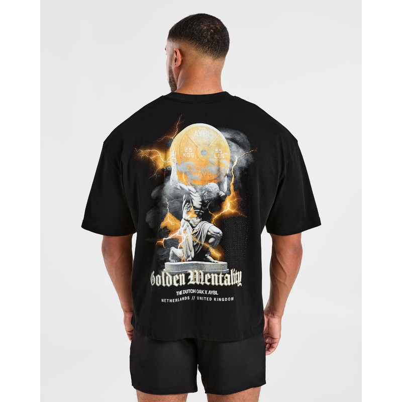 Wesley Vissers x Golden Mentality Oversized T Shirt – Black XS