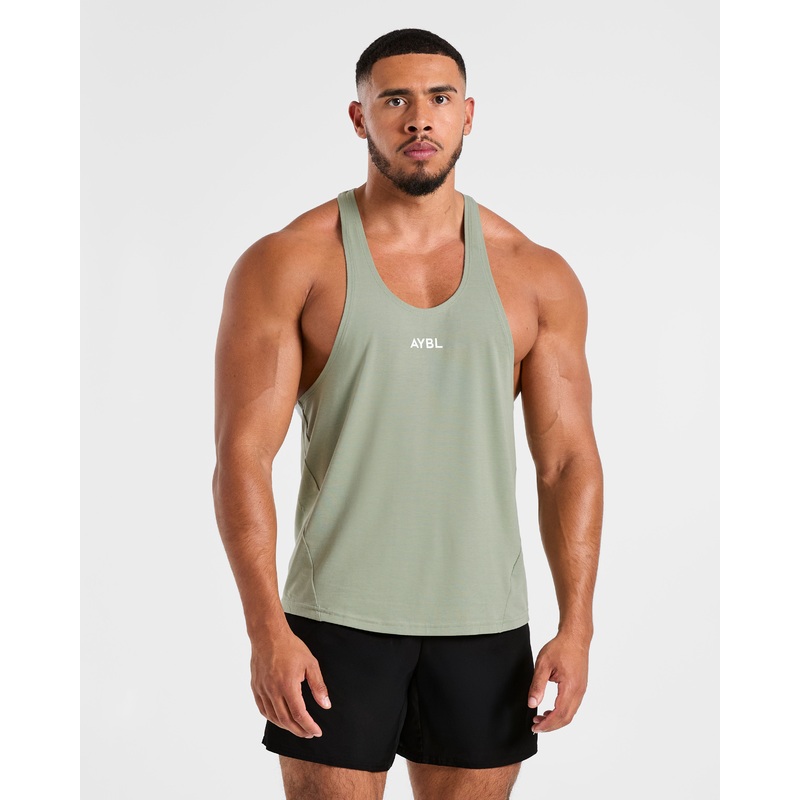 Essential Stringer – Muted Green XS
