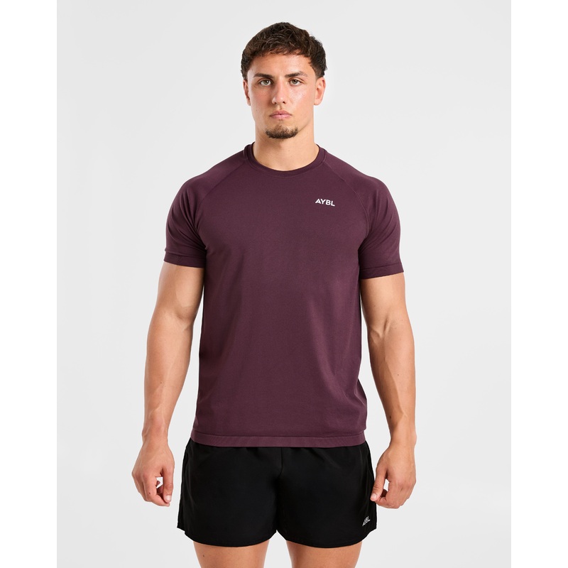Ascend Seamless T Shirt – Deep Plum XS