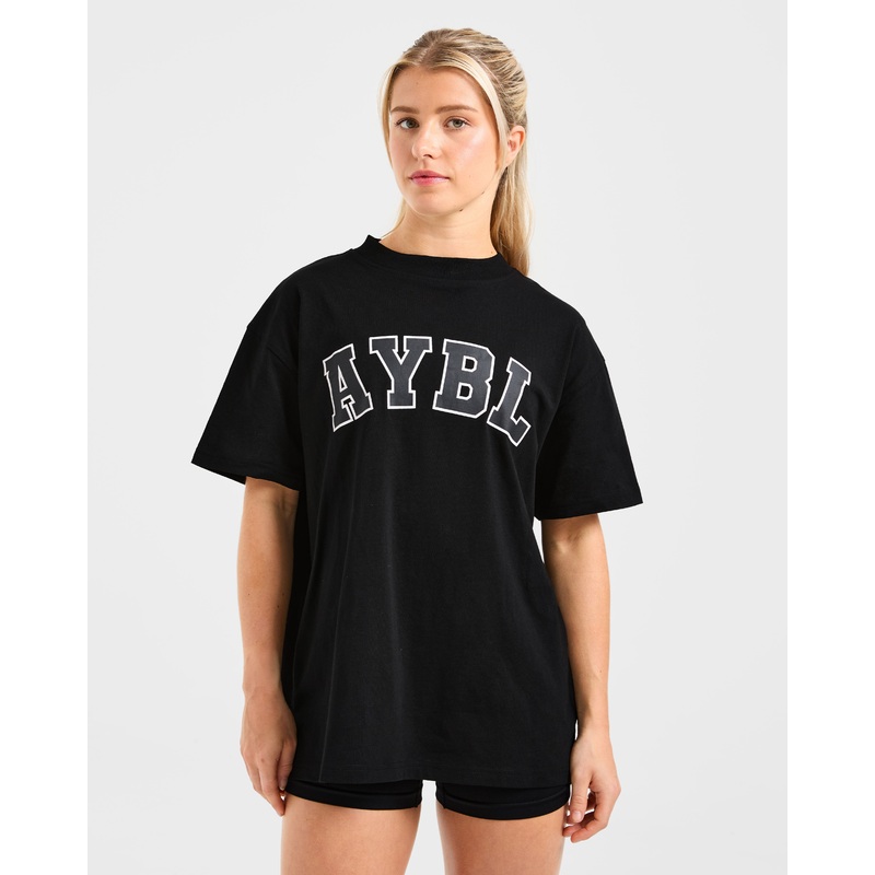 Varsity 2.0 Oversized T Shirt – Black XS