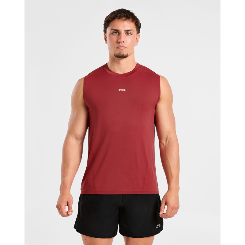 Attain Seamless Vest – Maroon Red XS