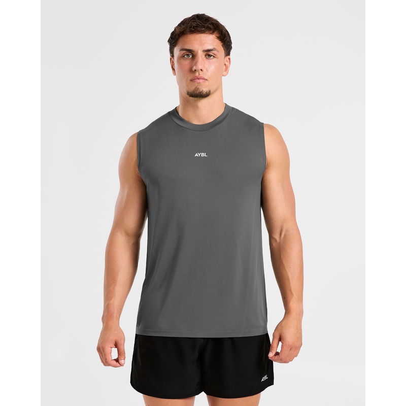 Attain Seamless Vest – Storm Grey XS