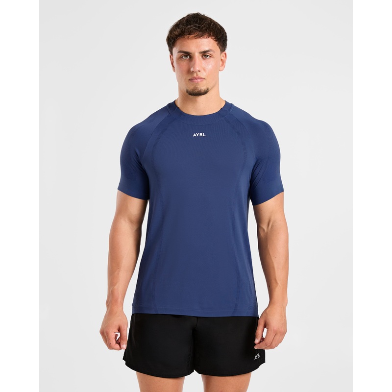 Attain Seamless T Shirt – Dusky Navy XS