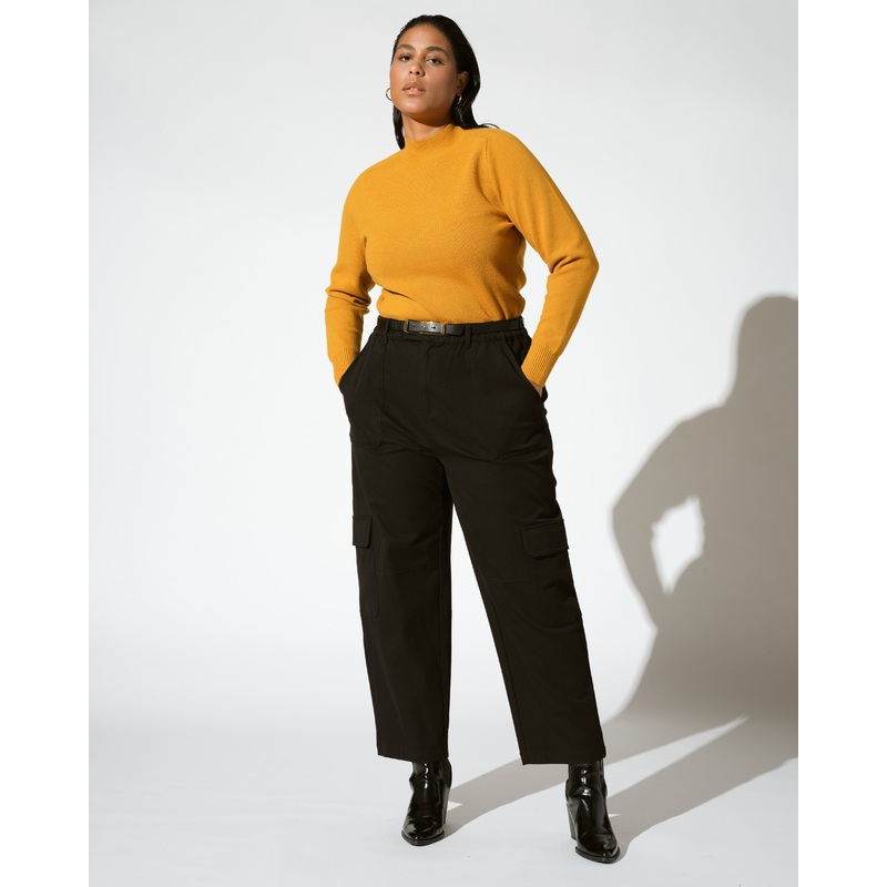 Karlee Stretch Cotton Twill Cargo Pants – Black 4XS_00-0 Black