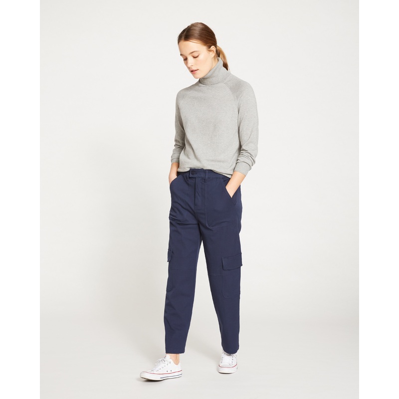 Karlee Stretch Cotton Twill Cargo Pants – Navy 4XS_00-0 Navy