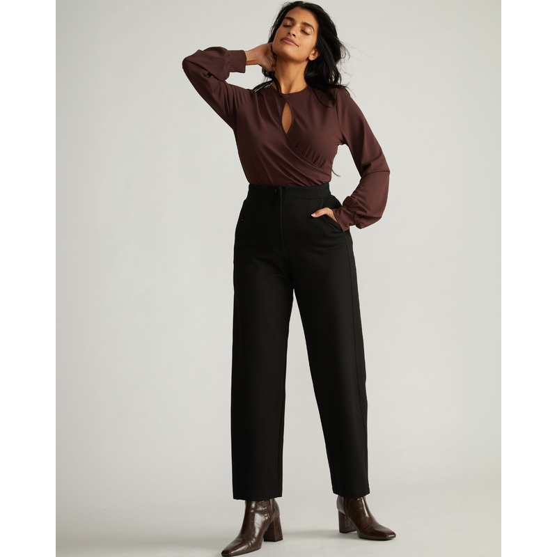 Audrey Tailored Ponte Pants – Black 4XS_00-0 Black