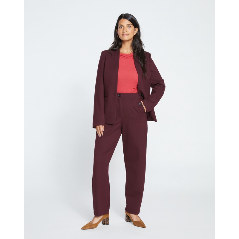 Audrey Tailored Ponte Pants – Black Cherry 4XS_00-0 Black Cherry