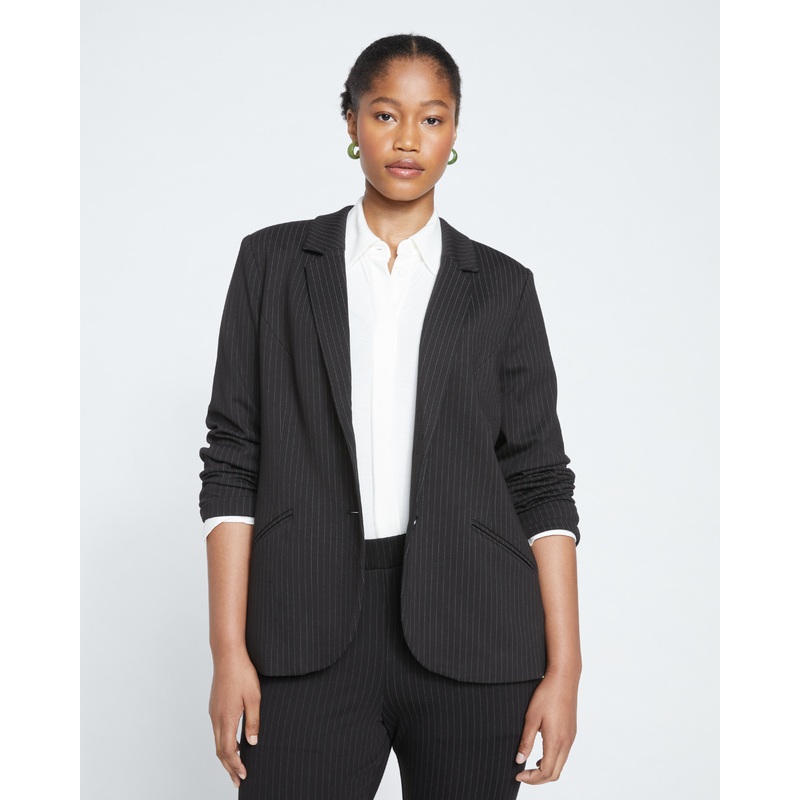 Beas Ponte Blazer – Slate Pinstripe 4XS_00-0 Slate Pinstripe