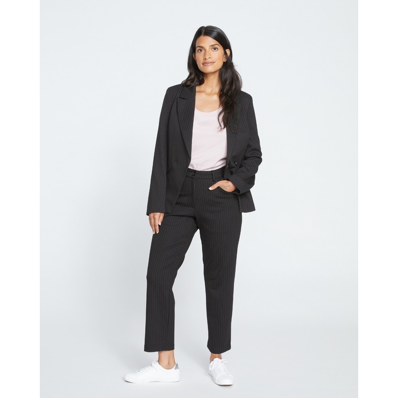 Cigarette Ponte Pants – Slate Pinstripe 4XS_00-0 Slate Pinstripe