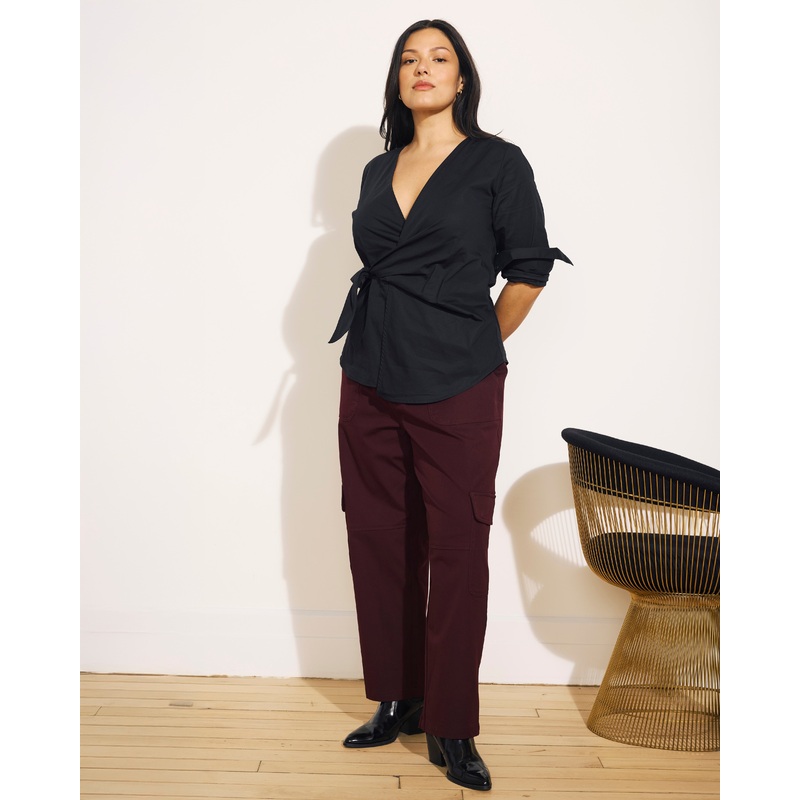 Karlee Stretch Cotton Twill Cargo Pants – Black Cherry 4XS_00-0 Black Cherry