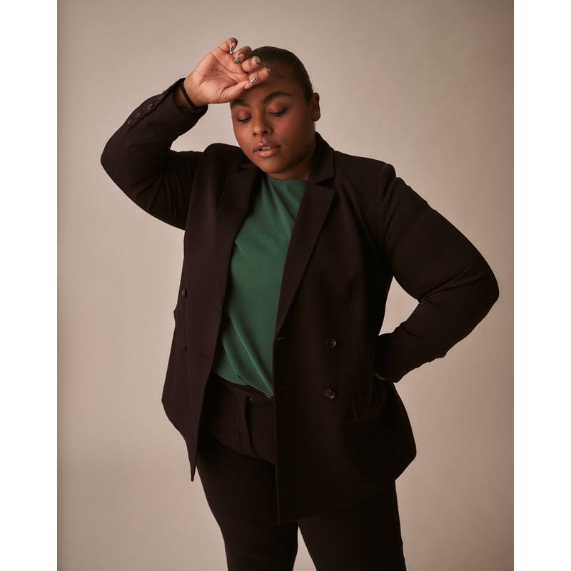 All Day Warren Double Breasted Blazer – Black 4XS_00-0 Black