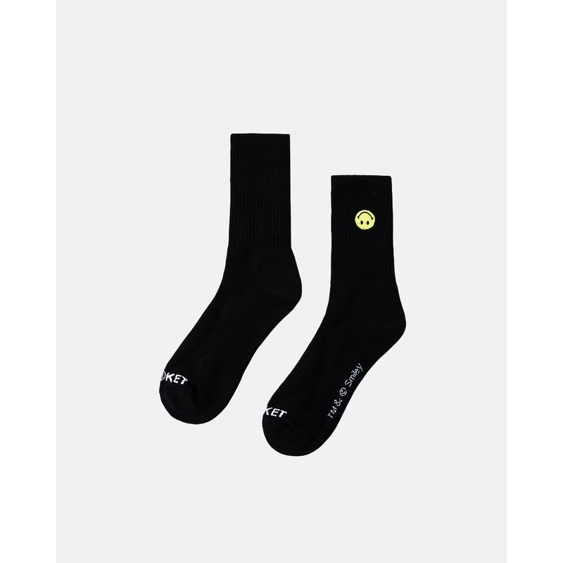 Market X Smiley Grand Slam Socks Black ONE