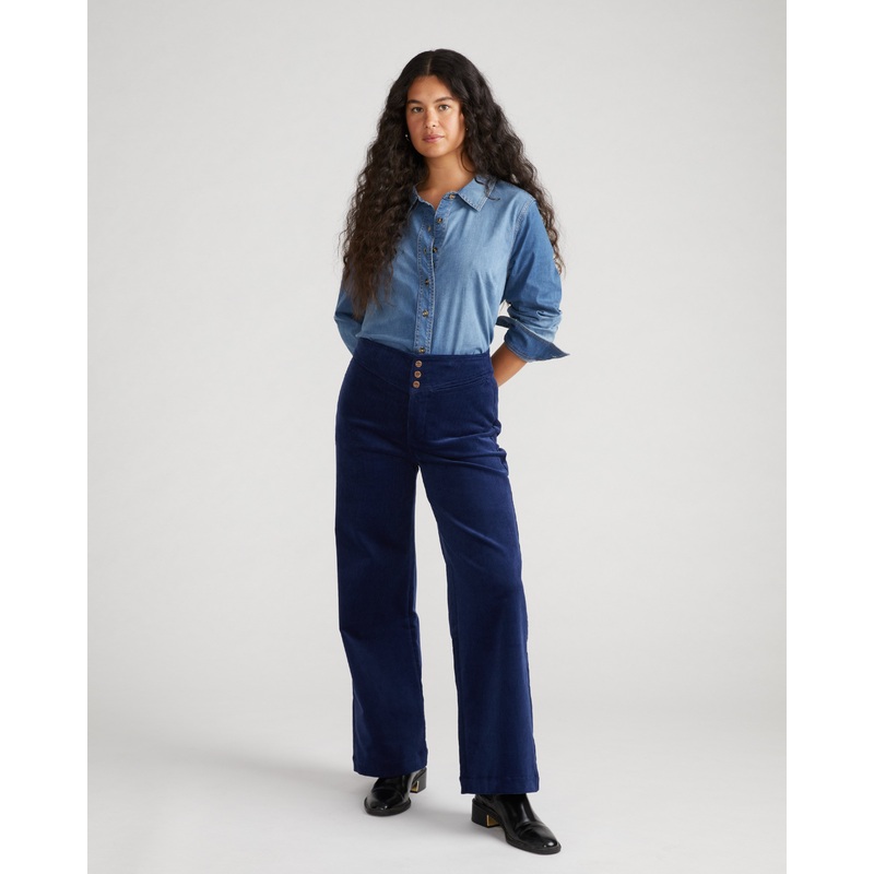 Charlie High Rise Sailor Cords – Inky Blue 00 Inky Blue