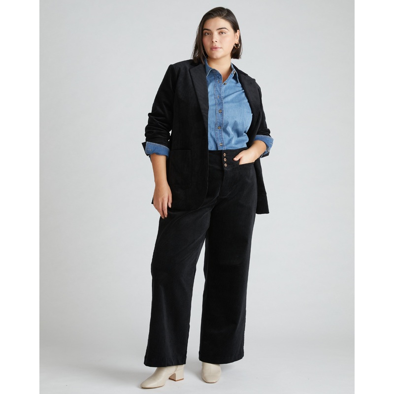 Charlie High Rise Sailor Cords – Black 00 Black