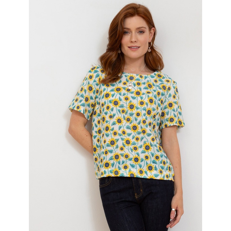 Whitcombe muslin blouse sunflower XS