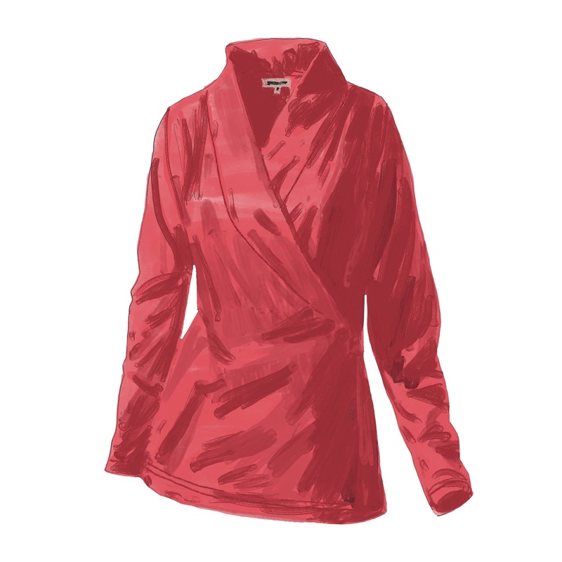 Wrap Knit Top Burnt Siena X Small