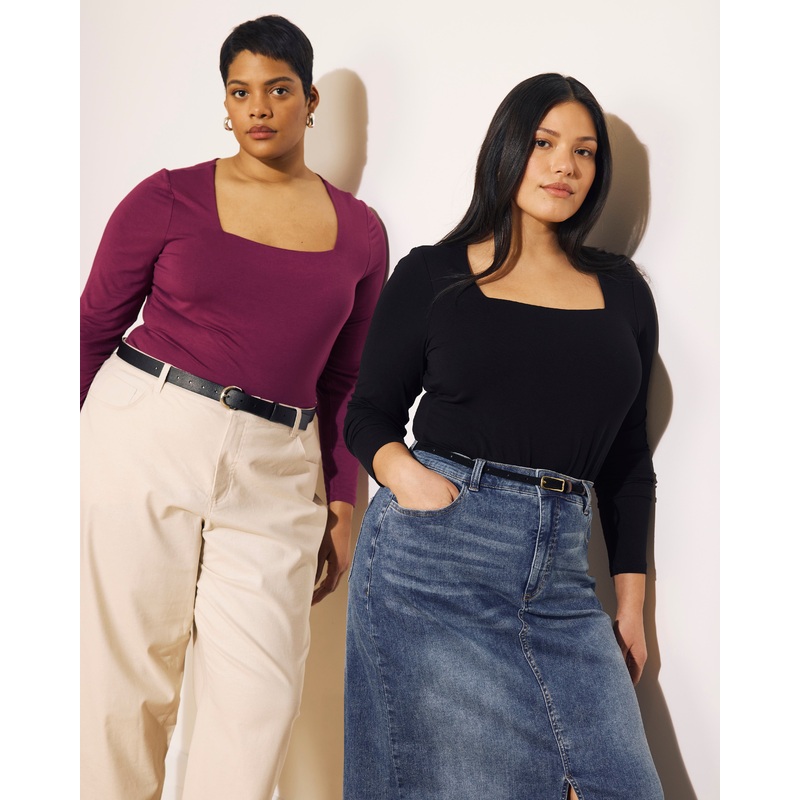 Agatha Liquid Jersey Top – Rothko Purple 4XS_00-0 Rothko Purple