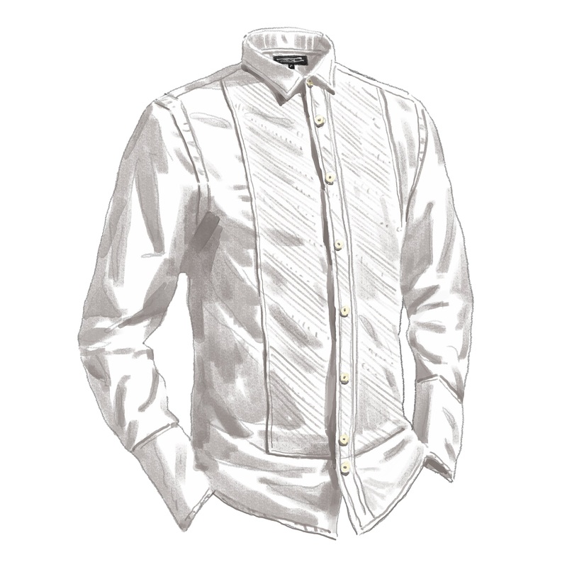 The RSVP Classic Tuxedo Shirt White Small