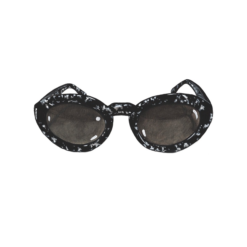 Art House Sunglasses Black Crystal OS