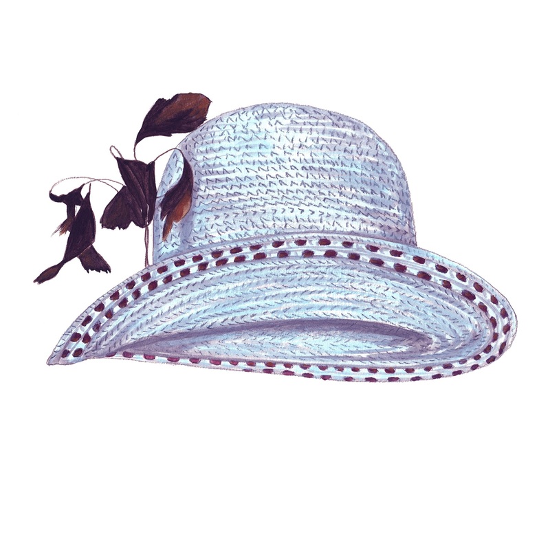 Blue Bonnet Derby Hat Light Blue OS