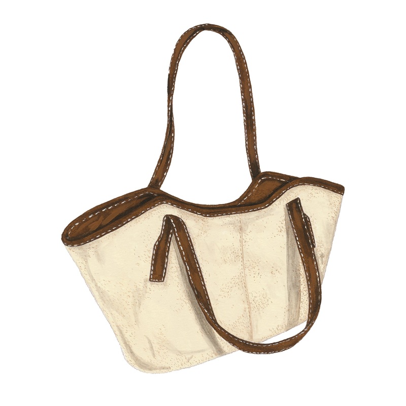 Wave Canvas Bag Brown OS