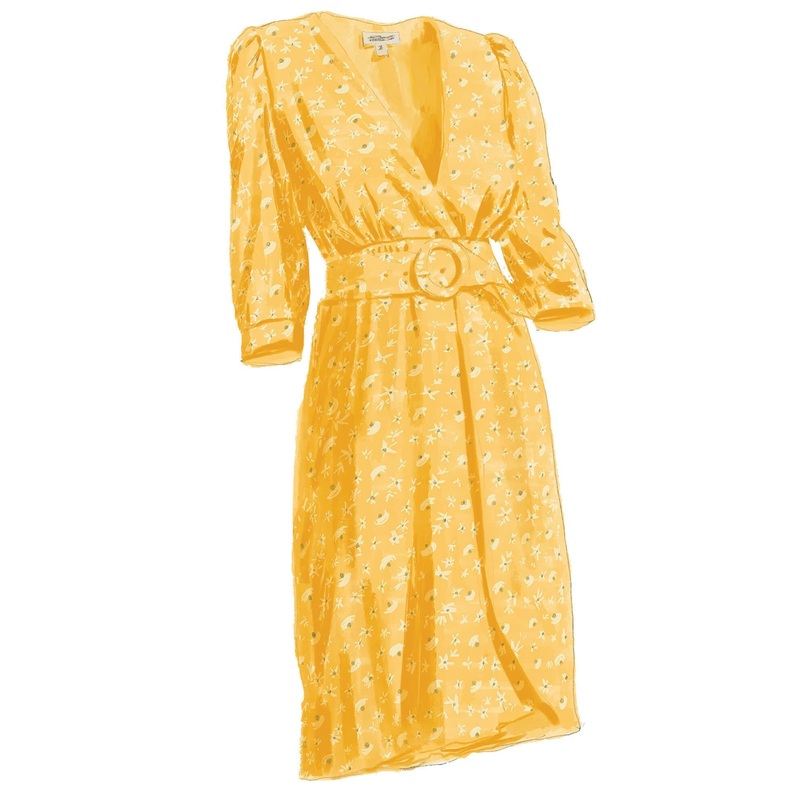 Aegean Palm Print Dress Floral Print 0