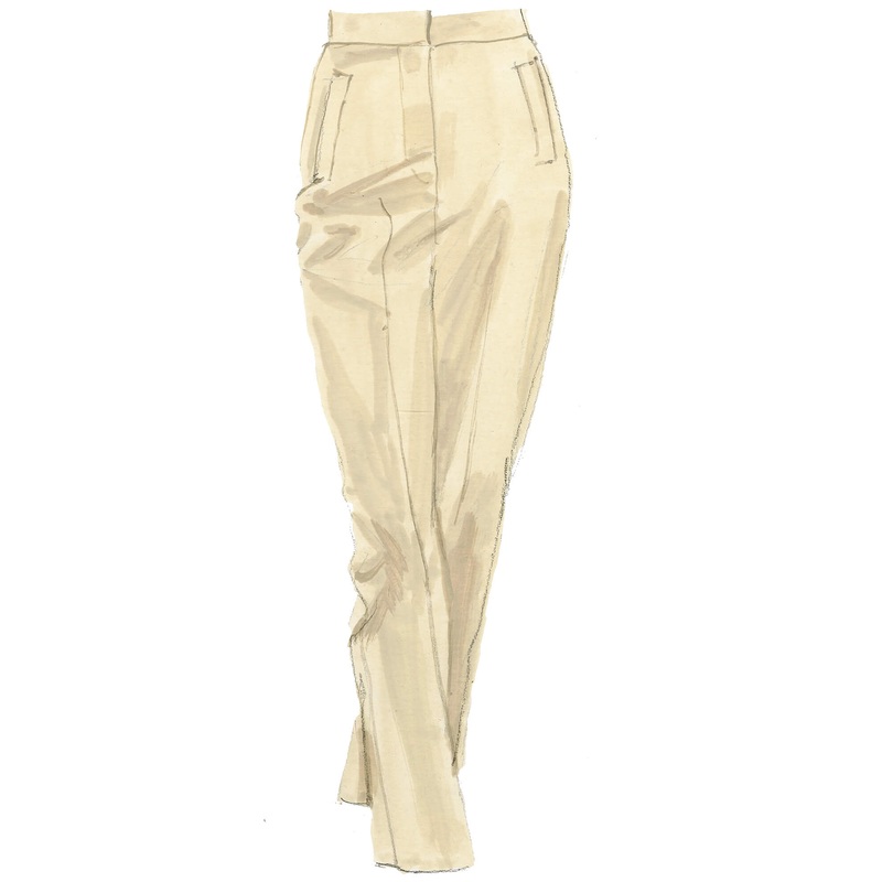 Ankle Trousers Cream 0