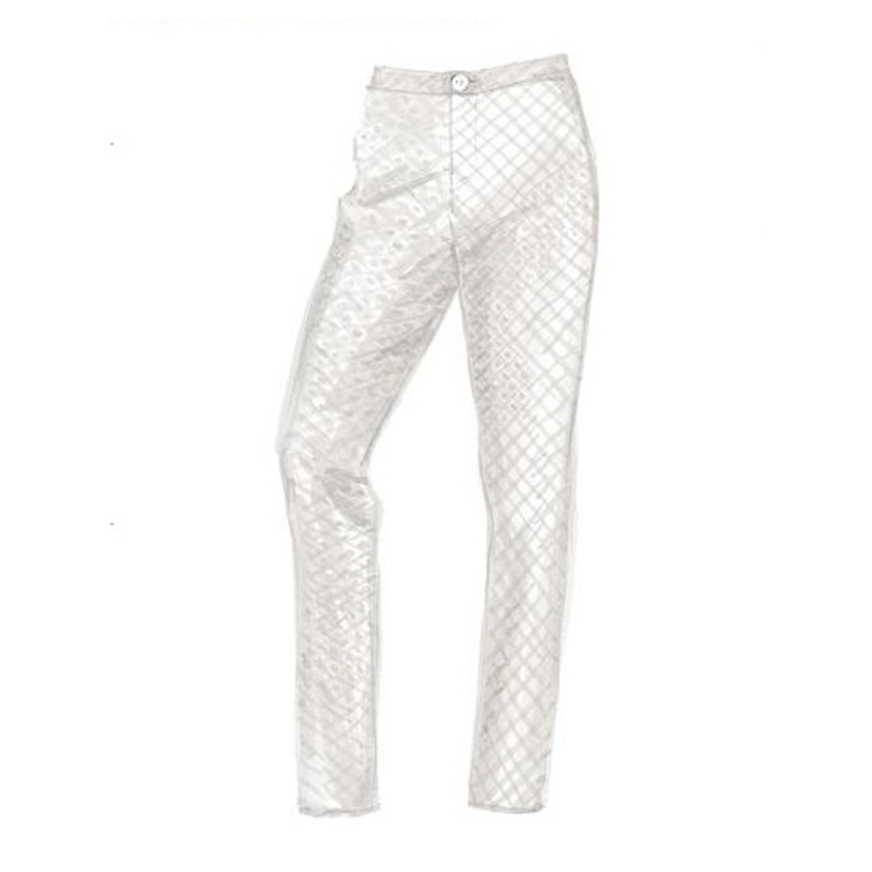 Textured Ankle Pant Ivory 0