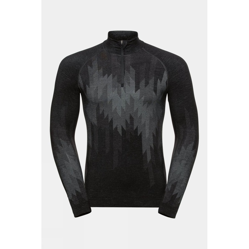Odlo Mens Kinship 200 Long Sleeve Half Zip Base Layer Top