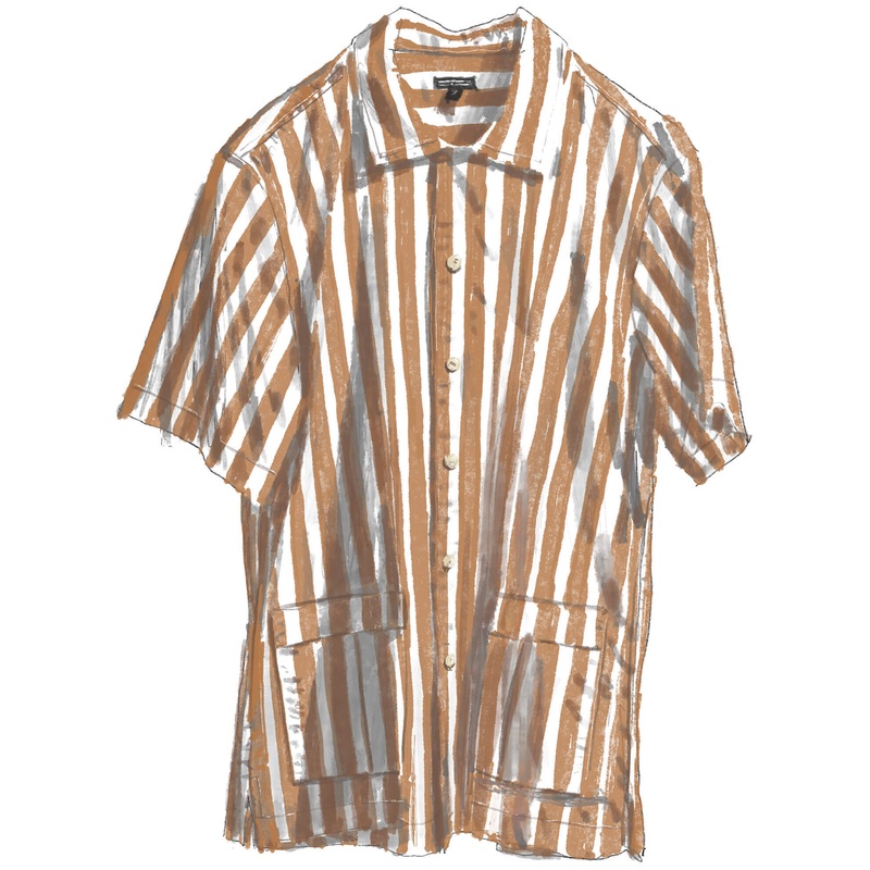 Cabana Shirt White Beige Small