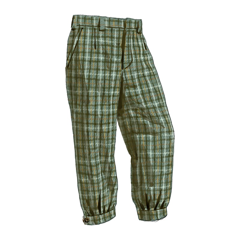 Highland Shooting Breeks Loden Check 32
