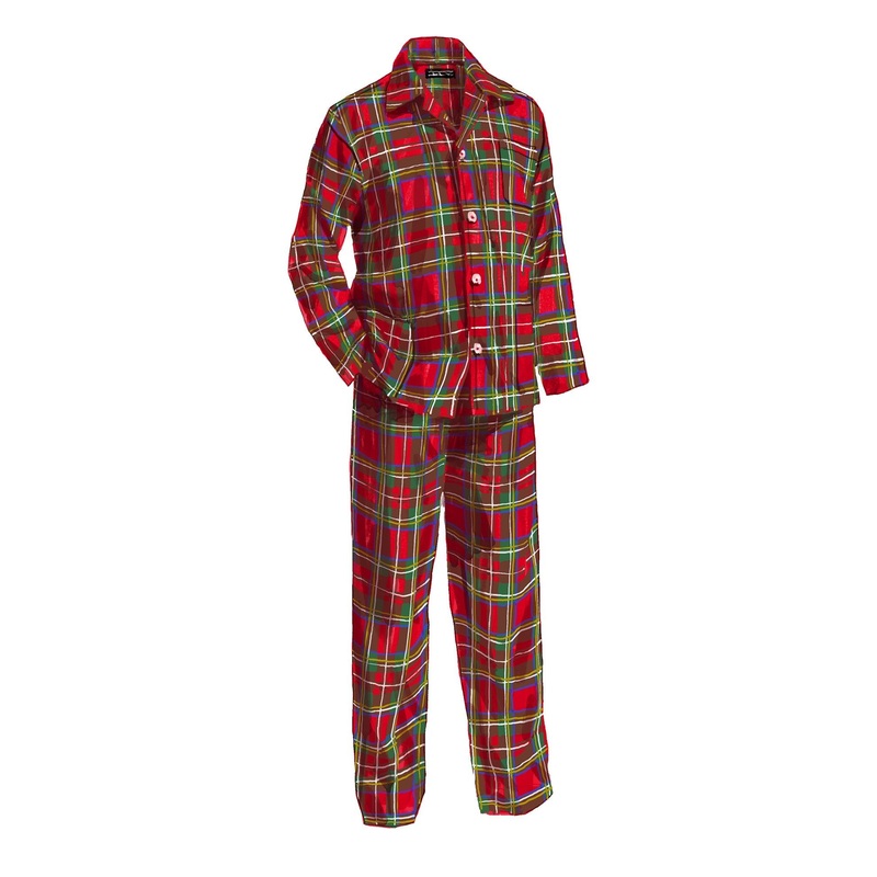 Milk Bottle PJ Set Plaid Small