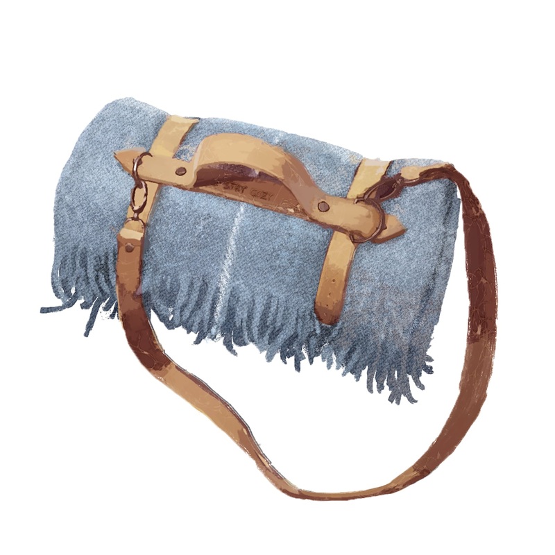 Wool Stadium Blanket Grey One Size