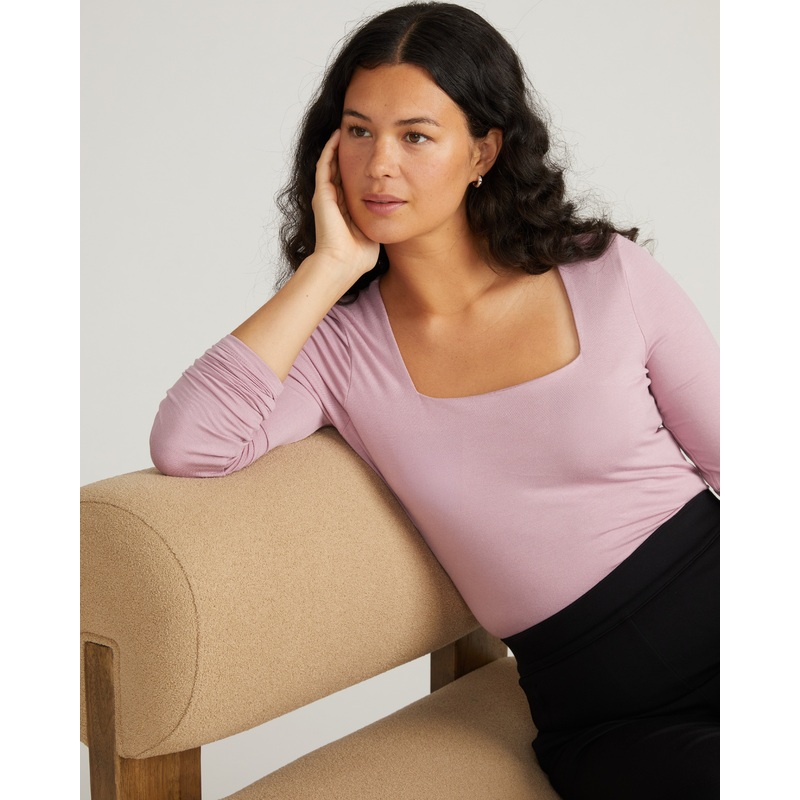 Agatha Liquid Jersey Top – Pale Mauve 4XS_00-0 Pale Mauve