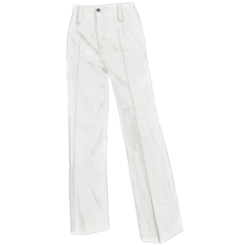 Lightweight Denim Wide Legs White 10