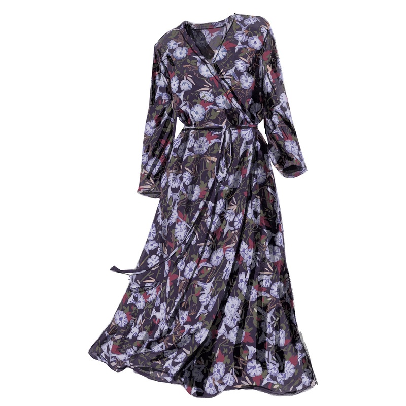 Lake Lucerne Wrap Dress Print X Small