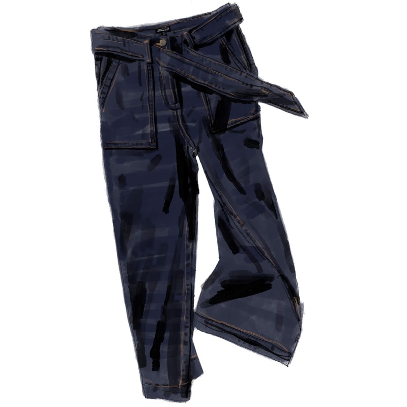 Cropped Wide Leg Jean Dark Indigo 0